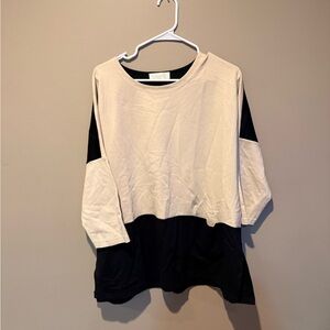 Noen white and black long sleeve size 14
